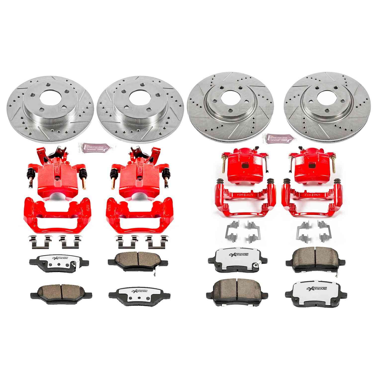 Power Stop 05-06 Chevrolet Cobalt Front & Rear Z26 Street Warrior Brake Kit w/Calipers