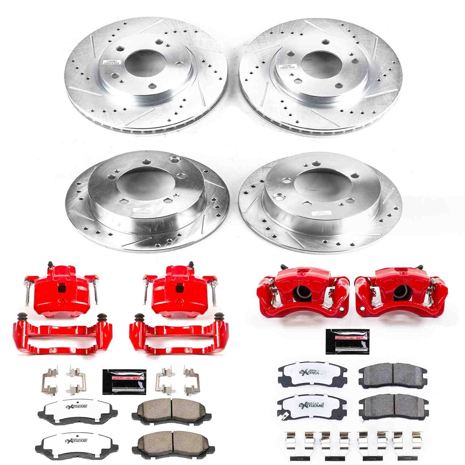 Power Stop 01-02 Chrysler Sebring Front & Rear Z26 Street Warrior Brake Kit w/Calipers