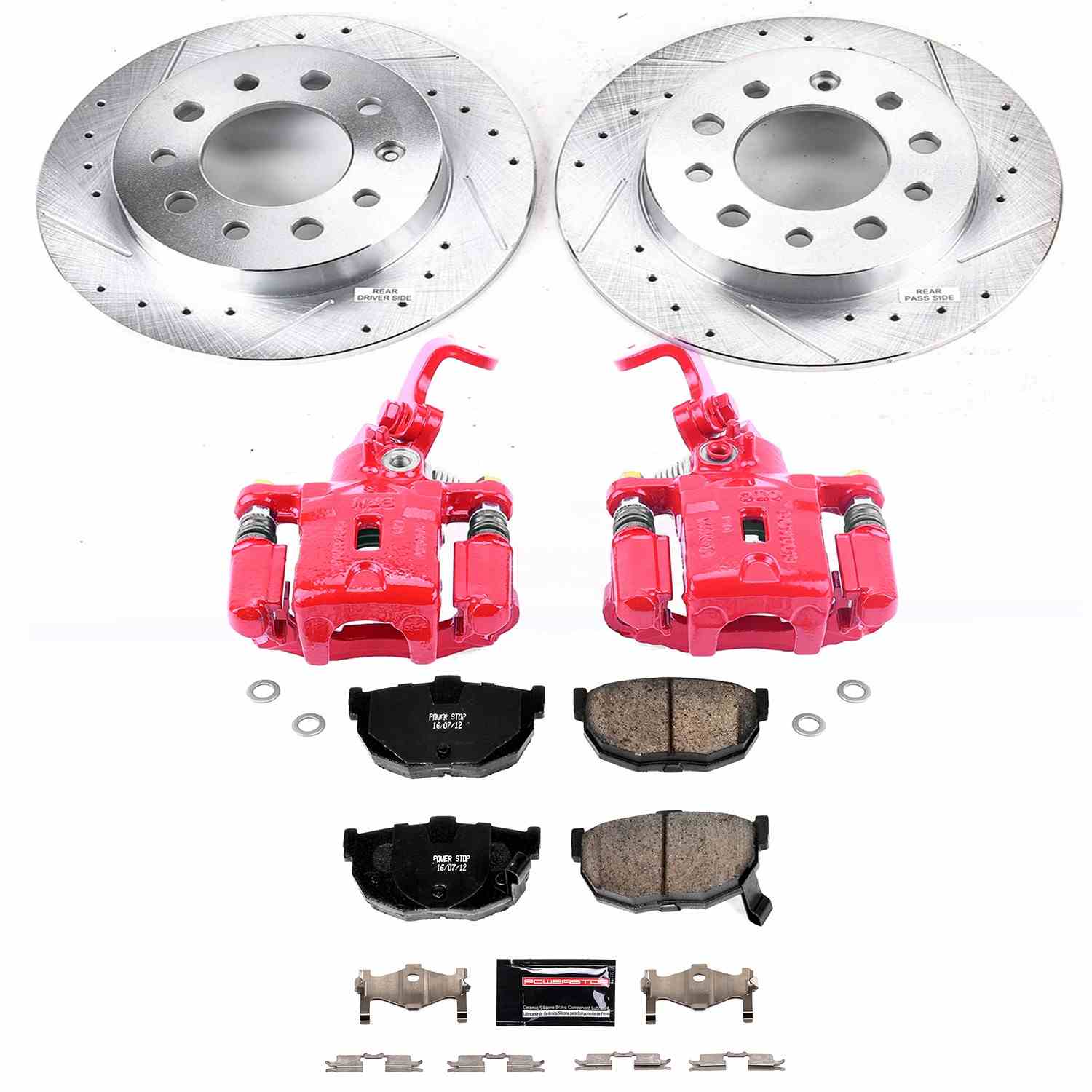 Power Stop 04-08 Hyundai Tiburon Rear Z23 Evolution Sport Brake Kit w/Calipers