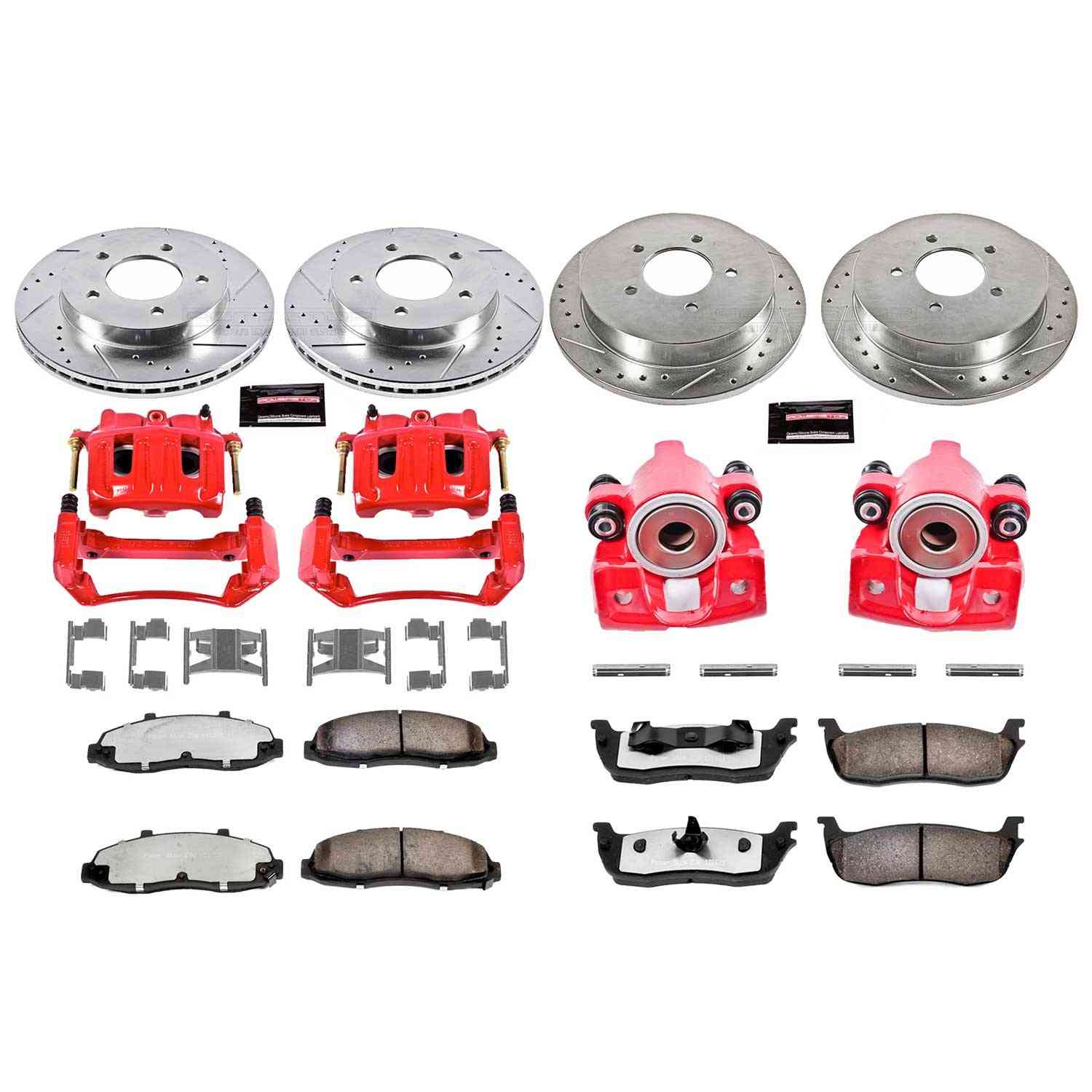 Power Stop 99-00 Ford F-150 Front & Rear Z36 Truck & Tow Brake Kit w/Calipers