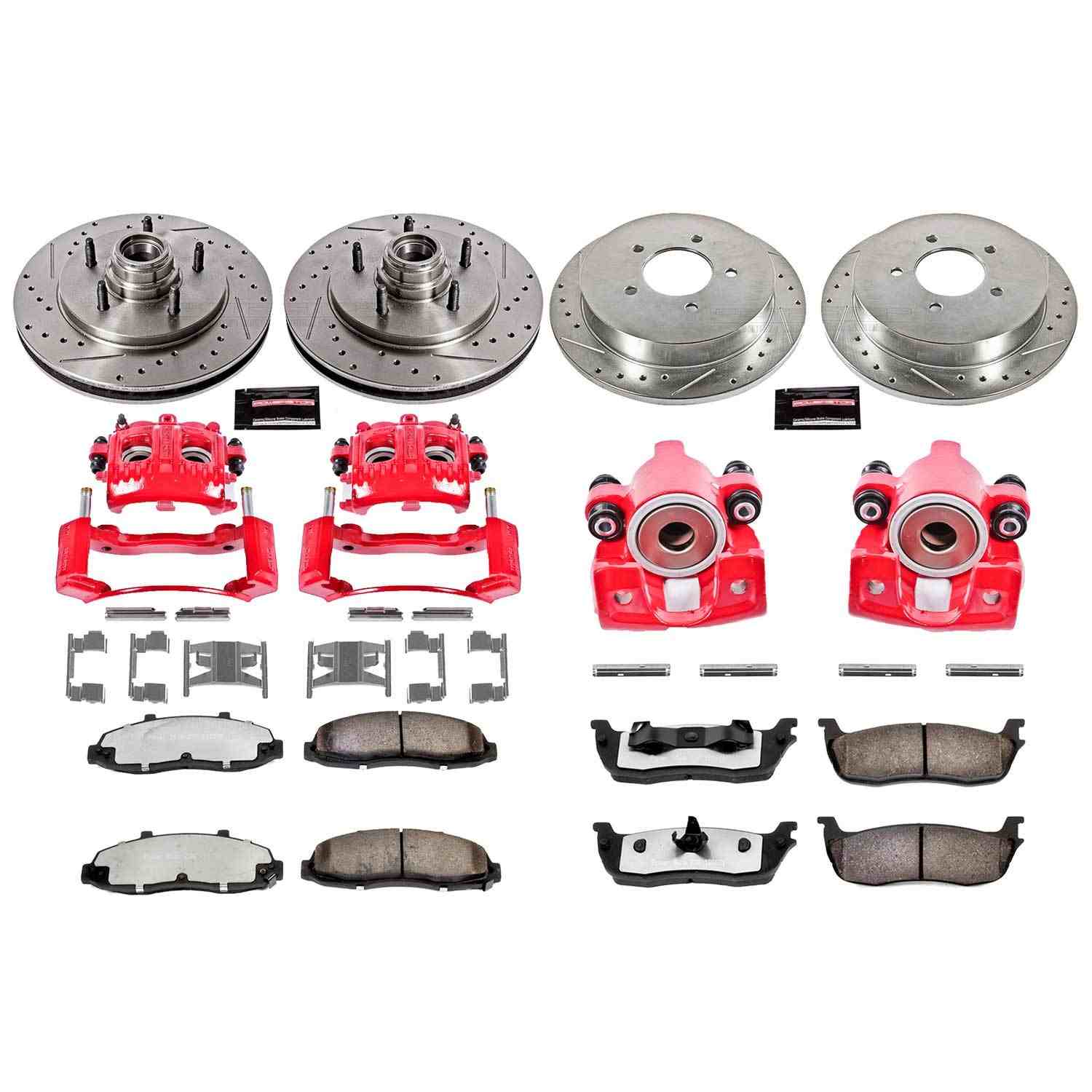 Power Stop 97-00 Ford Expedition Front & Rear Z36 Truck & Tow Kit w/Calipers