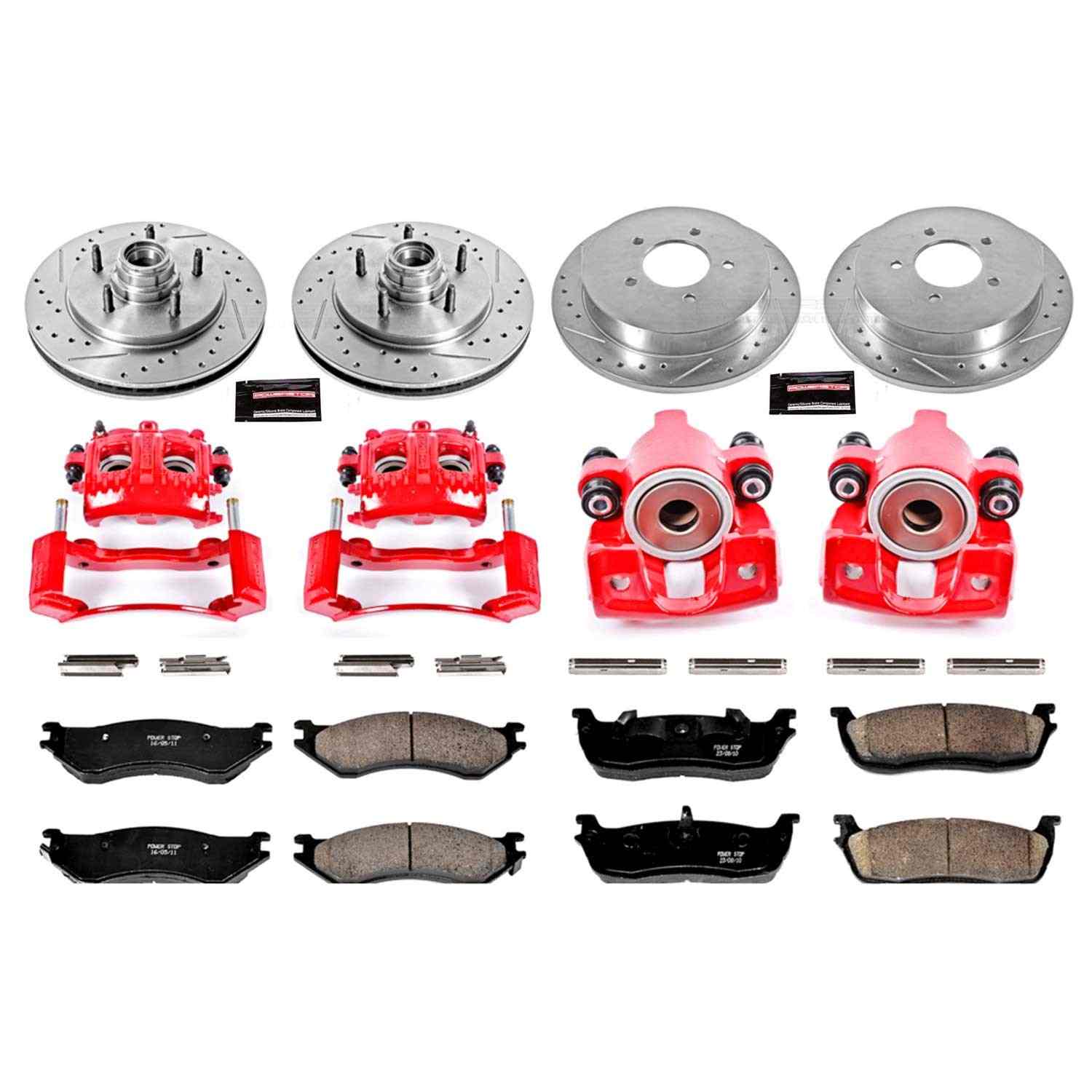 Power Stop 97-00 Ford Expedition Front & Rear Z23 Evolution Sport Brake Kit w/Calipers
