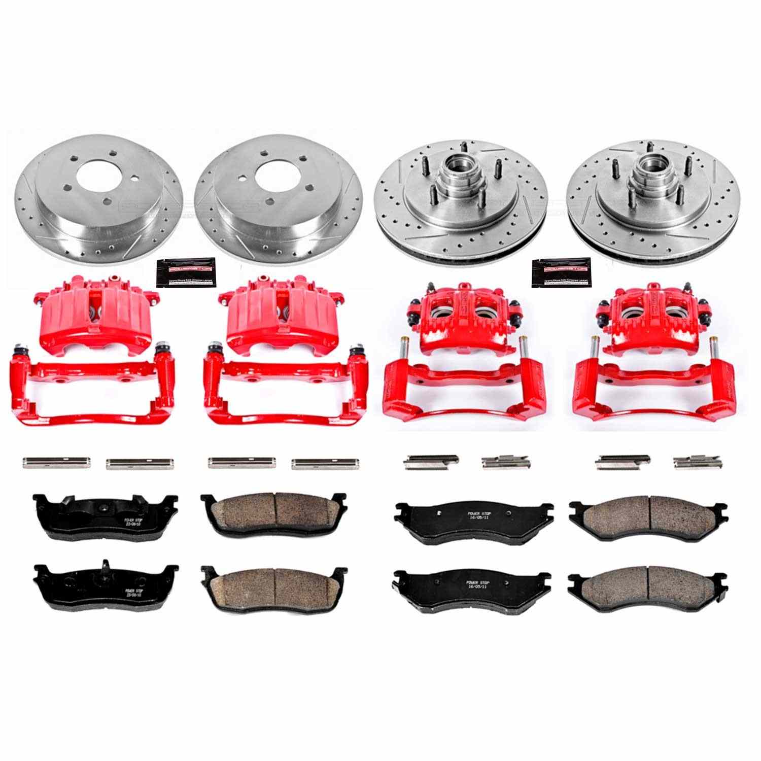 Power Stop 99-00 Ford F-150 Front & Rear Z23 Evolution Sport Brake Kit w/Calipers