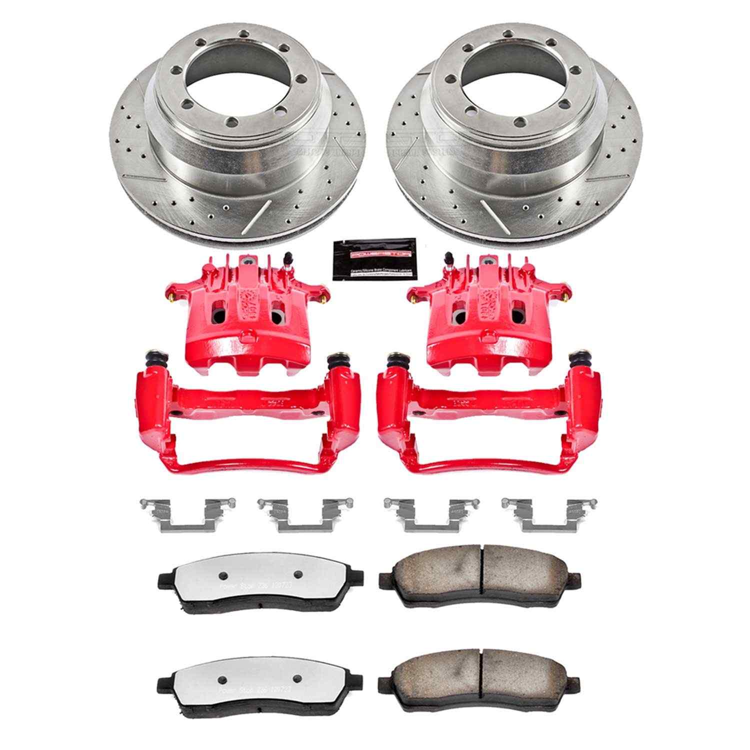Power Stop 99-00 Ford F-350 Super Duty Rear Z36 Truck&Tow Kit w/Cals