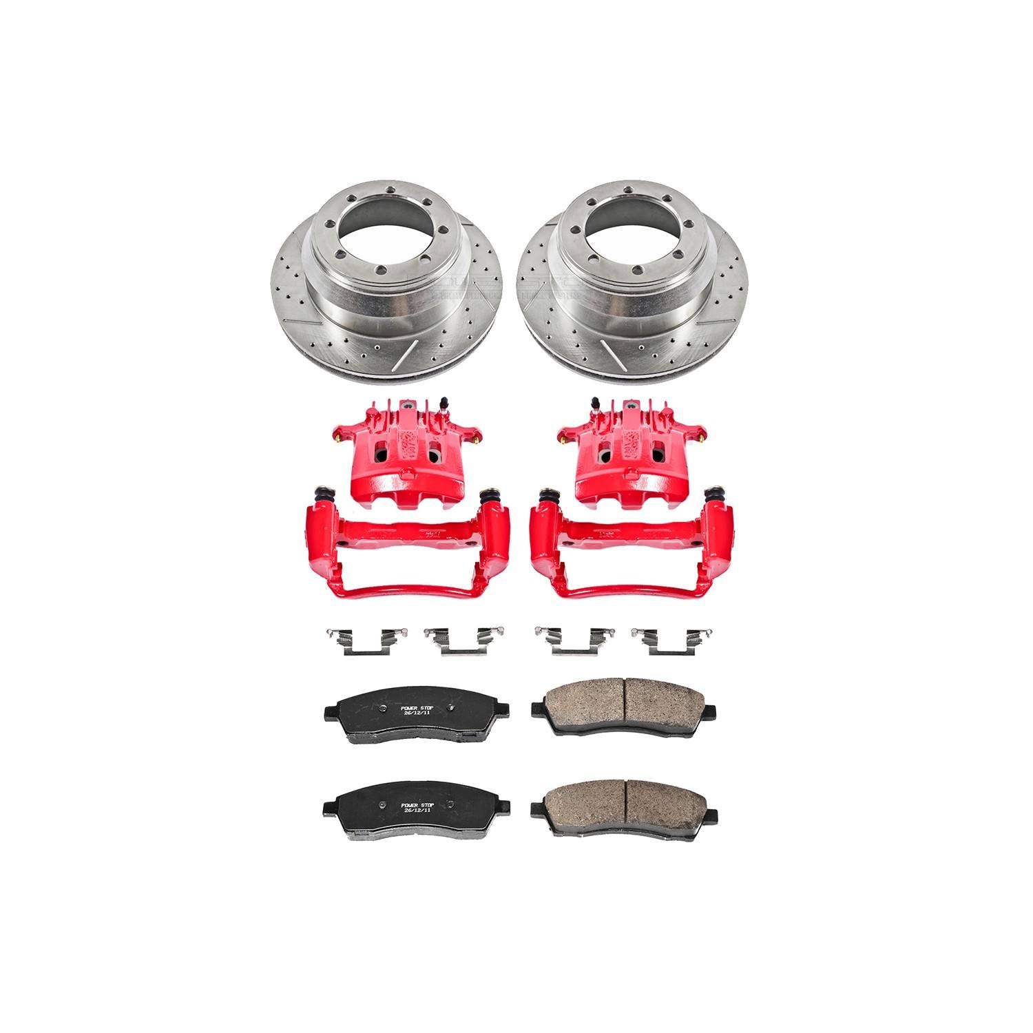 Power Stop 99-00 Ford F-350 Super Duty Rear Z23 Evolution Sport Brake Kit w/Calipers
