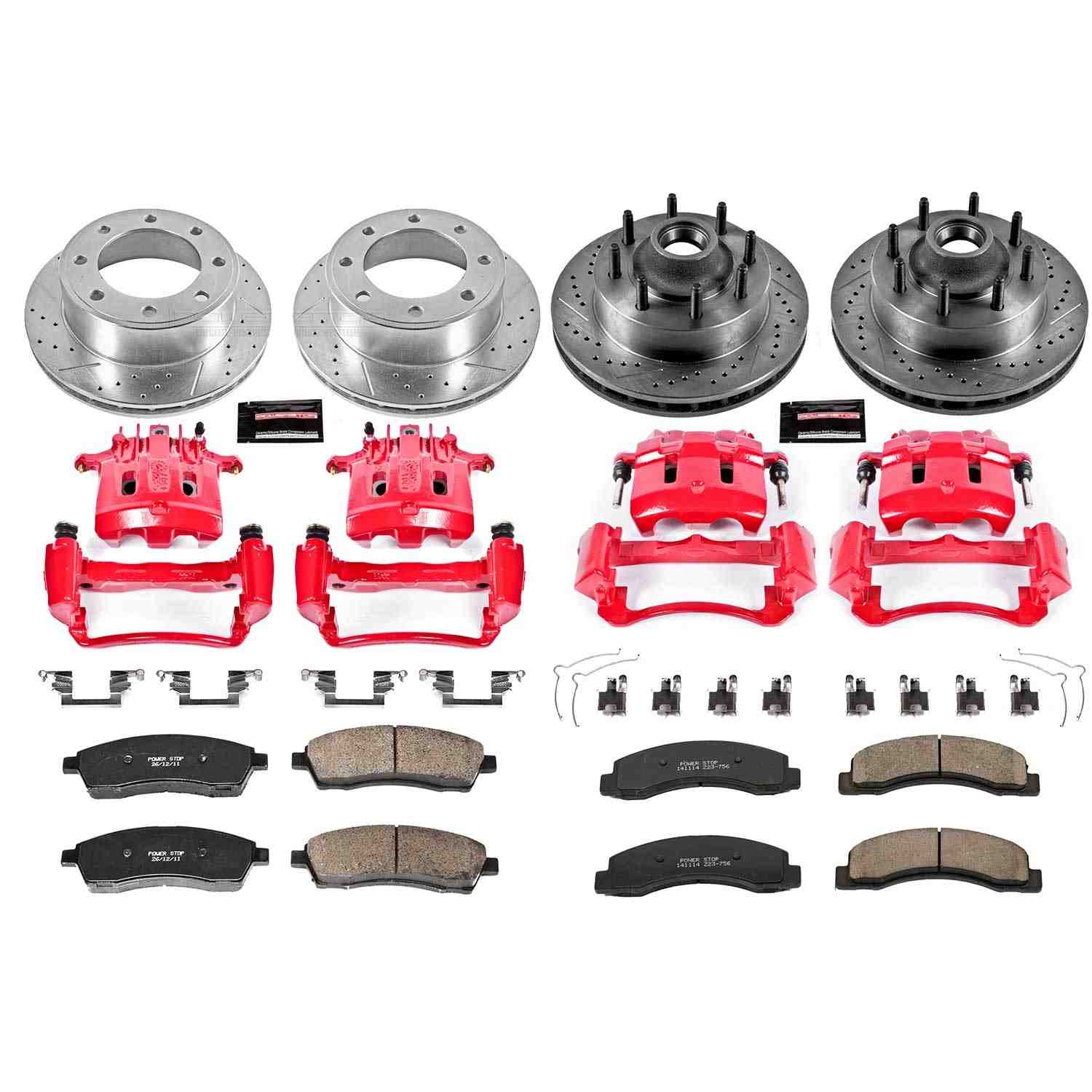 Power Stop 99-00 Ford F-250 Super Duty Front & Rear Z23 Evolution Kit w/Calipers