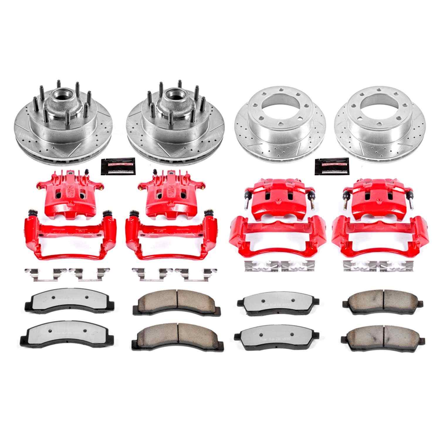 Power Stop 2000 Ford Excursion Front & Rear Z36 Truck & Tow Kit w/Calipers