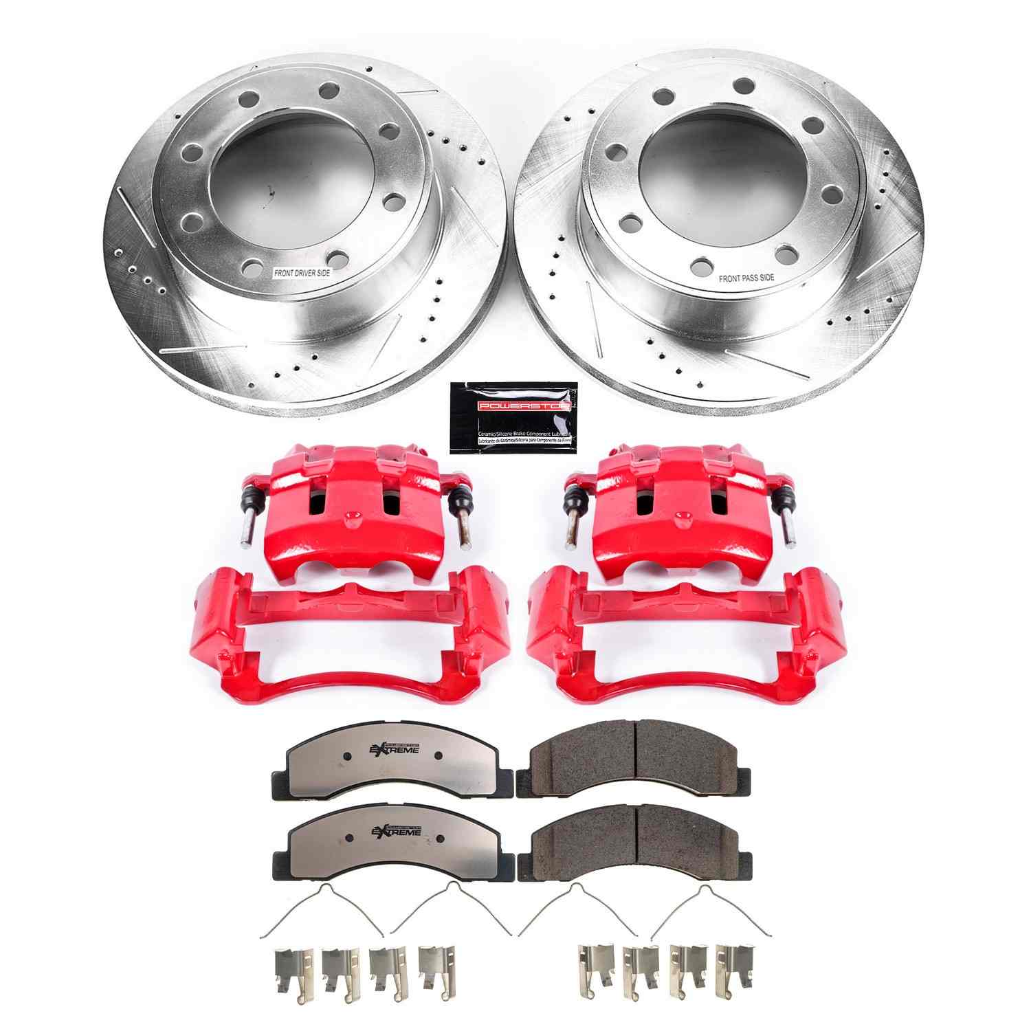 Power Stop 99-04 Ford F-350 Super Duty Front Z36 Truck & Tow Kit w/Cals