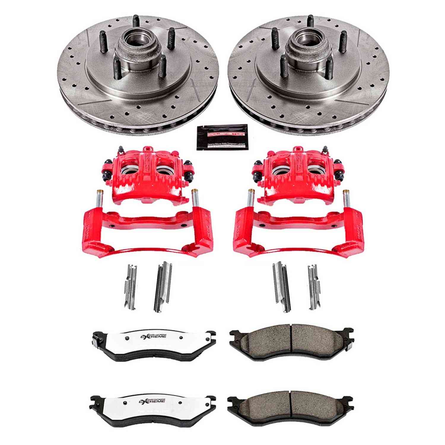 Power Stop 00-02 Lincoln Navigator Front Z36 Truck & Tow Kit w/Cals