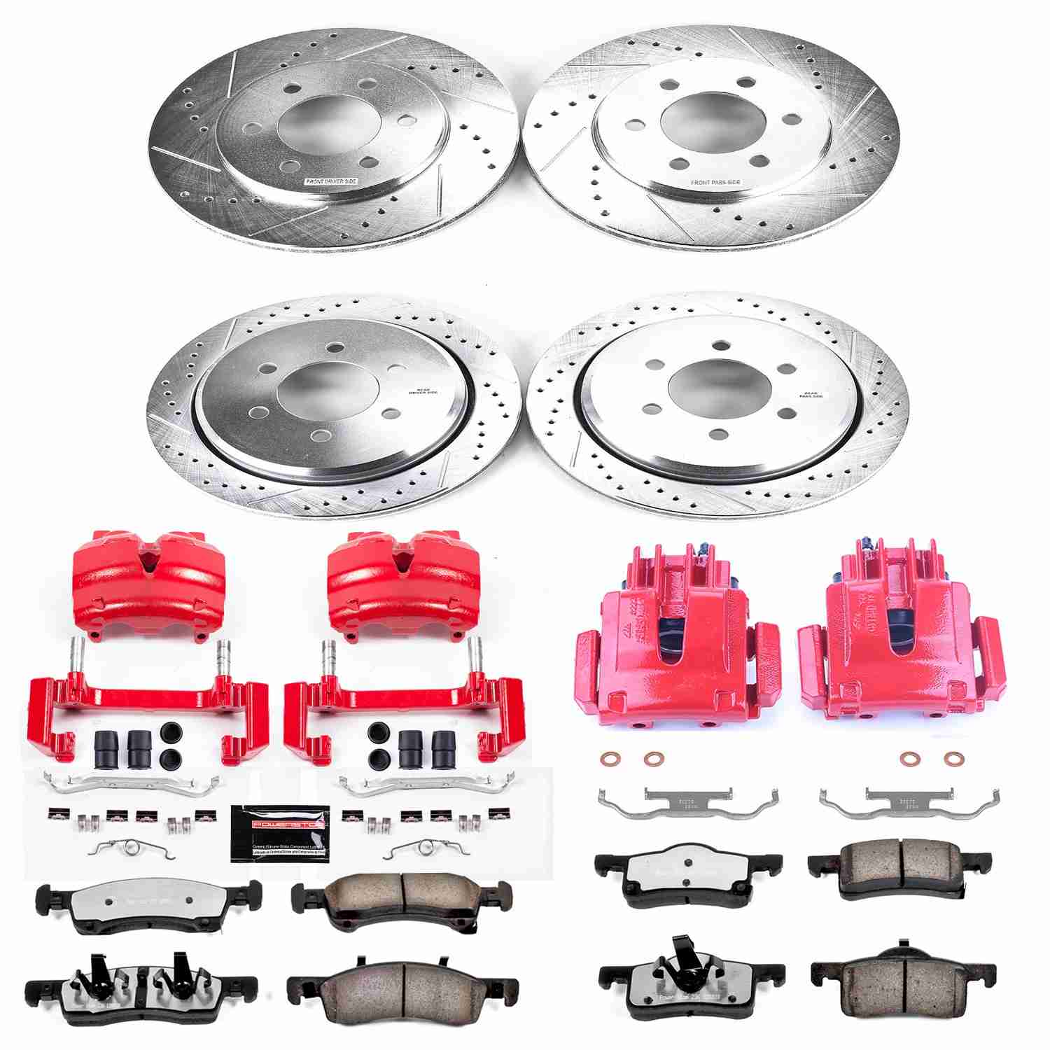 Power Stop 03-06 Lincoln Navigator Front and Rear Z36 Truck & Tow Kit w/Cals