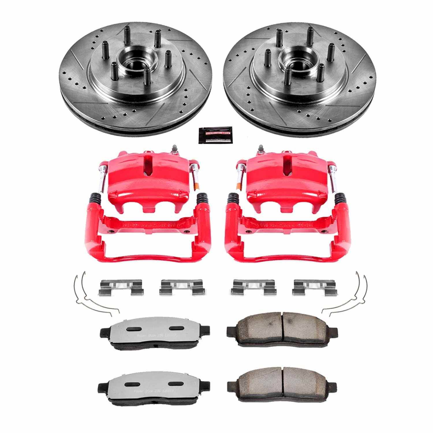 Power Stop 2004 Ford F-150 Front Z36 Truck & Tow Kit w/Cals