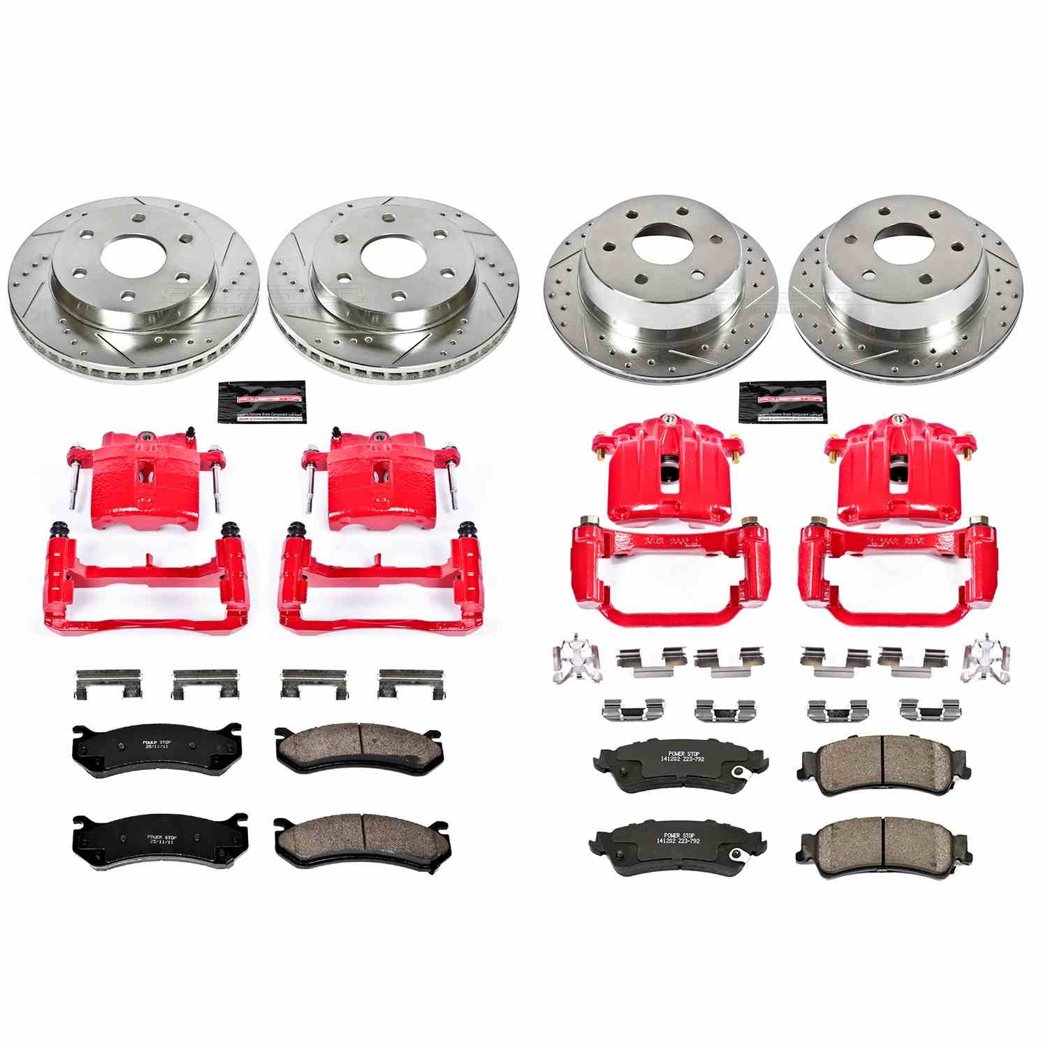 Power Stop 03-06 Chevrolet Silverado 1500 Front & Rear Z23 Evolution Sport Brake Kit w/Calipers