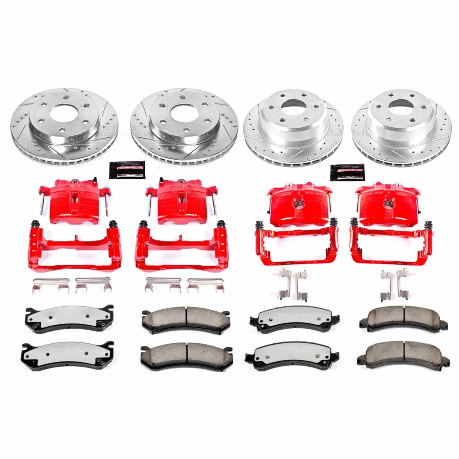 Power Stop 03-06 Cadillac Escalade Front and Rear Z36 Truck & Tow Kit w/Calipers