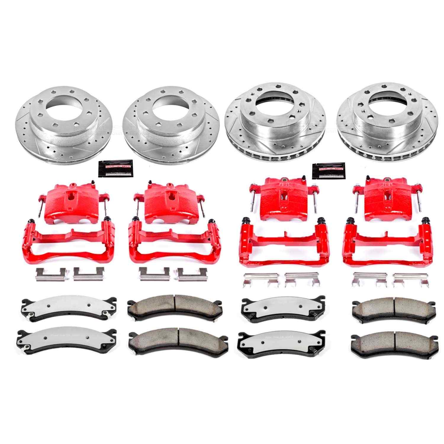 Power Stop 03-09 Hummer H2 Front and Rear Z36 Truck & Tow Kit w/Cals
