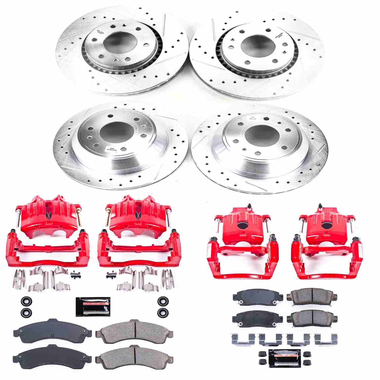 Power Stop 2005 Saab 9-7x Front & Rear Z23 Evolution Sport Brake Kit w/Calipers
