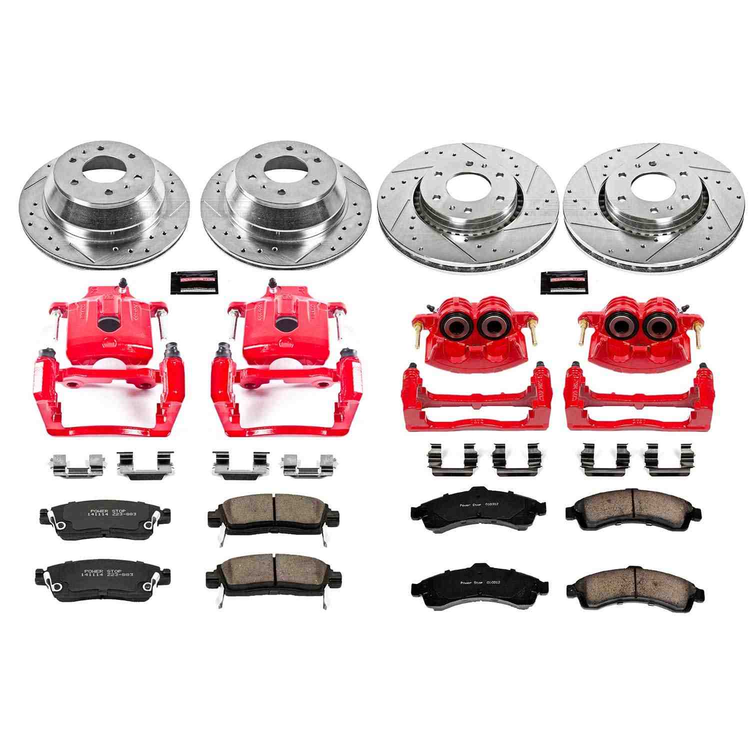 Power Stop 04-05 Buick Rainier Front & Rear Z23 Evolution Sport Brake Kit w/Calipers