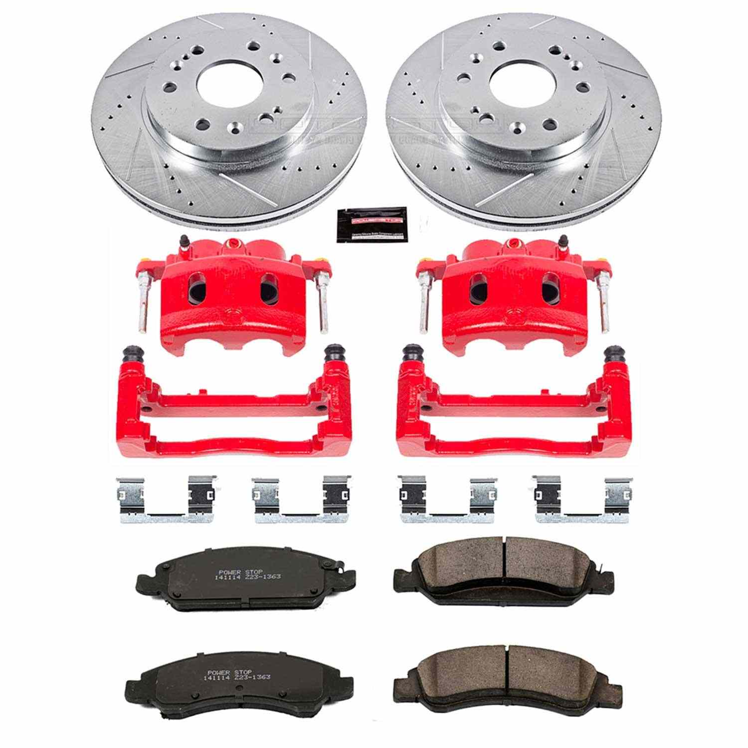 Power Stop 08-19 Cadillac Escalade Front Z23 Evolution Sport Brake Kit w/Calipers