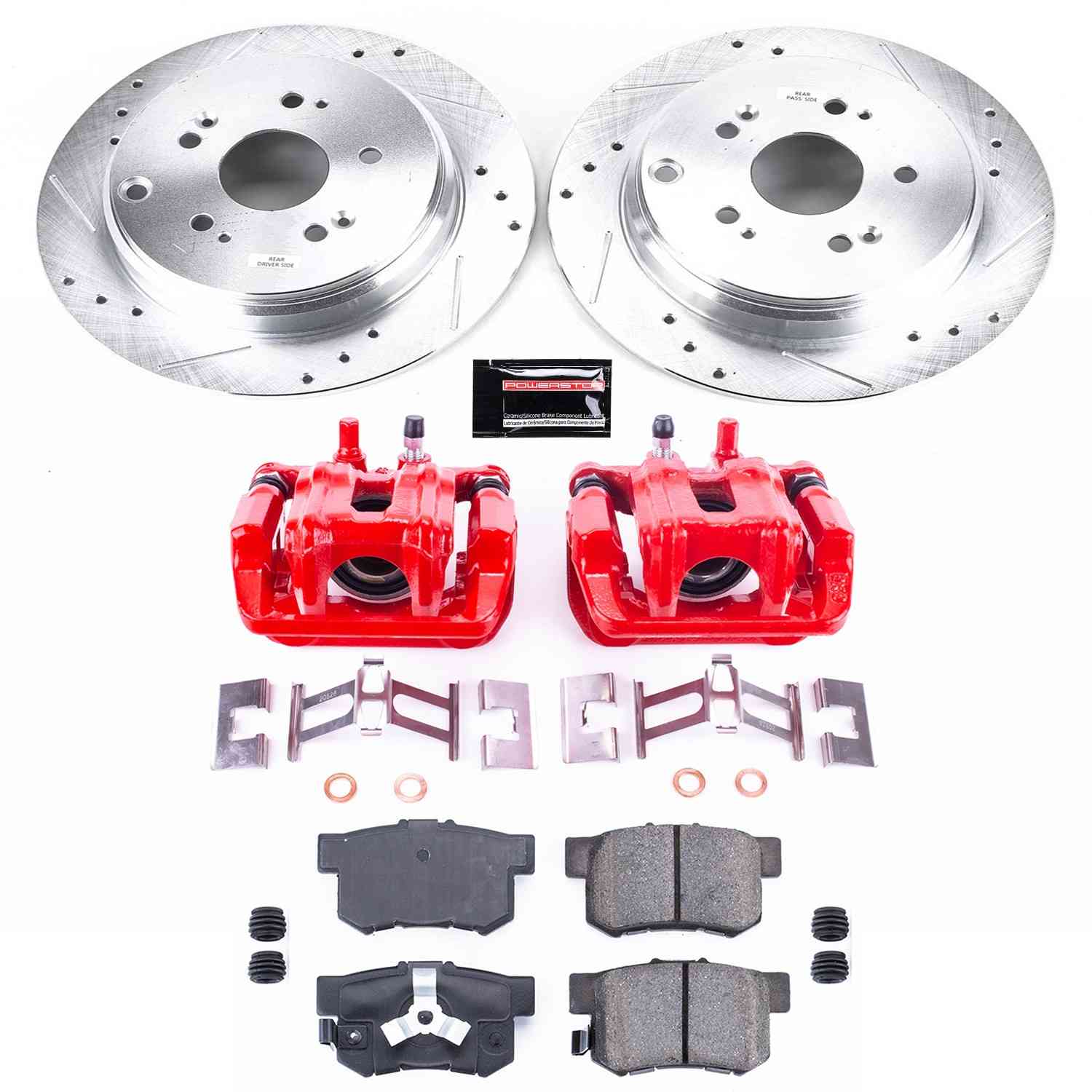 Power Stop 07-11 Honda CR-V Rear Z23 Evolution Sport Brake Kit w/Calipers