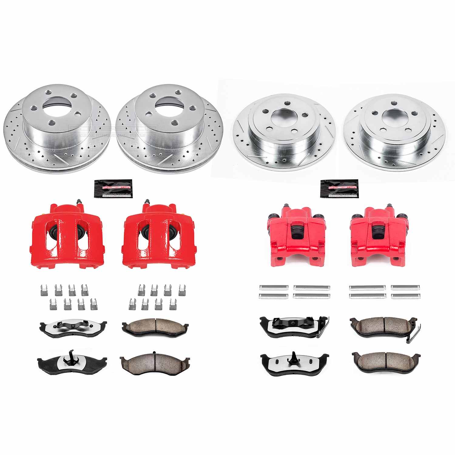 Power Stop 03-06 Jeep Wrangler Front & Rear Z36 Truck & Tow Brake Kit w/Calipers