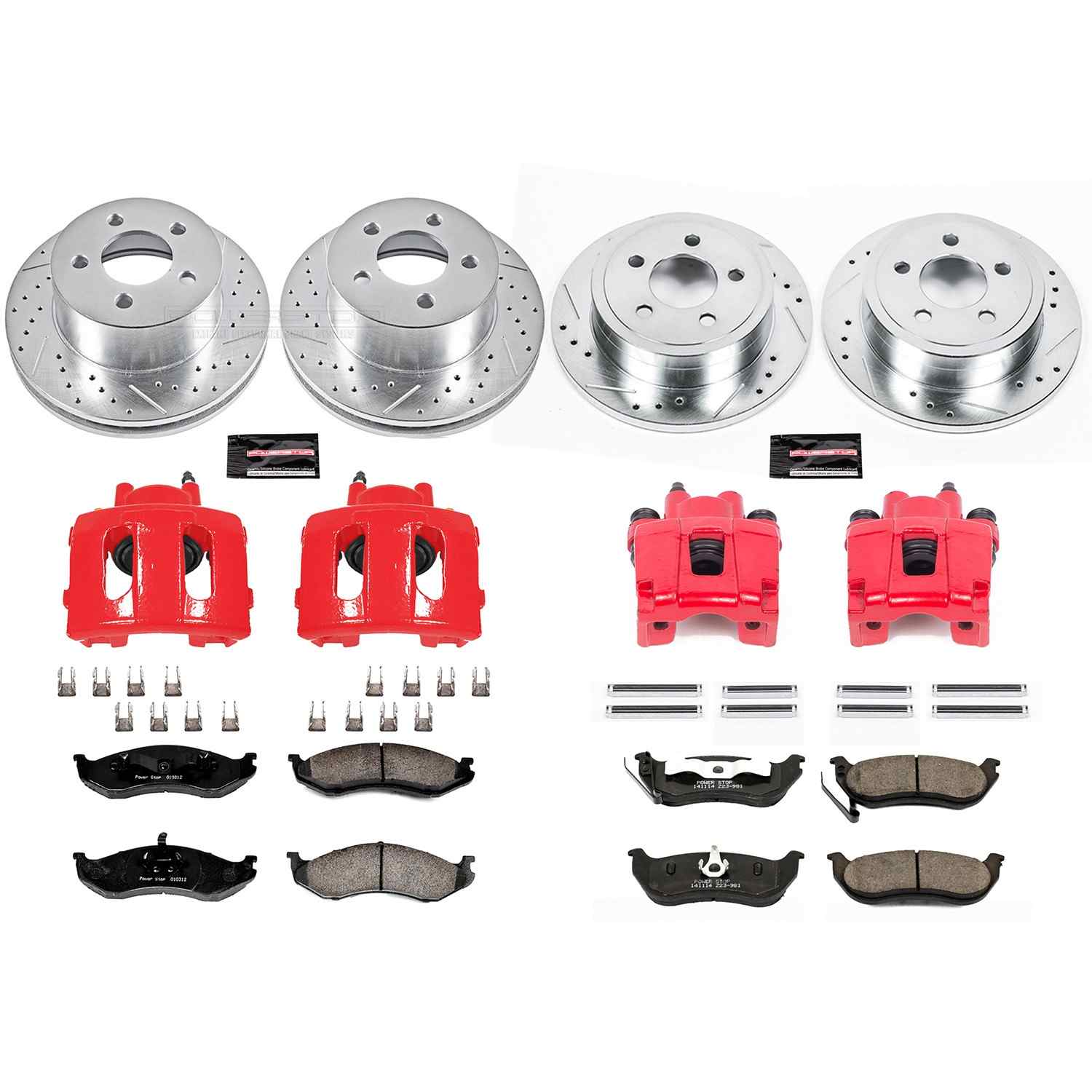 Power Stop 03-06 Jeep Wrangler Front & Rear Z23 Evolution Sport Brake Kit w/Calipers