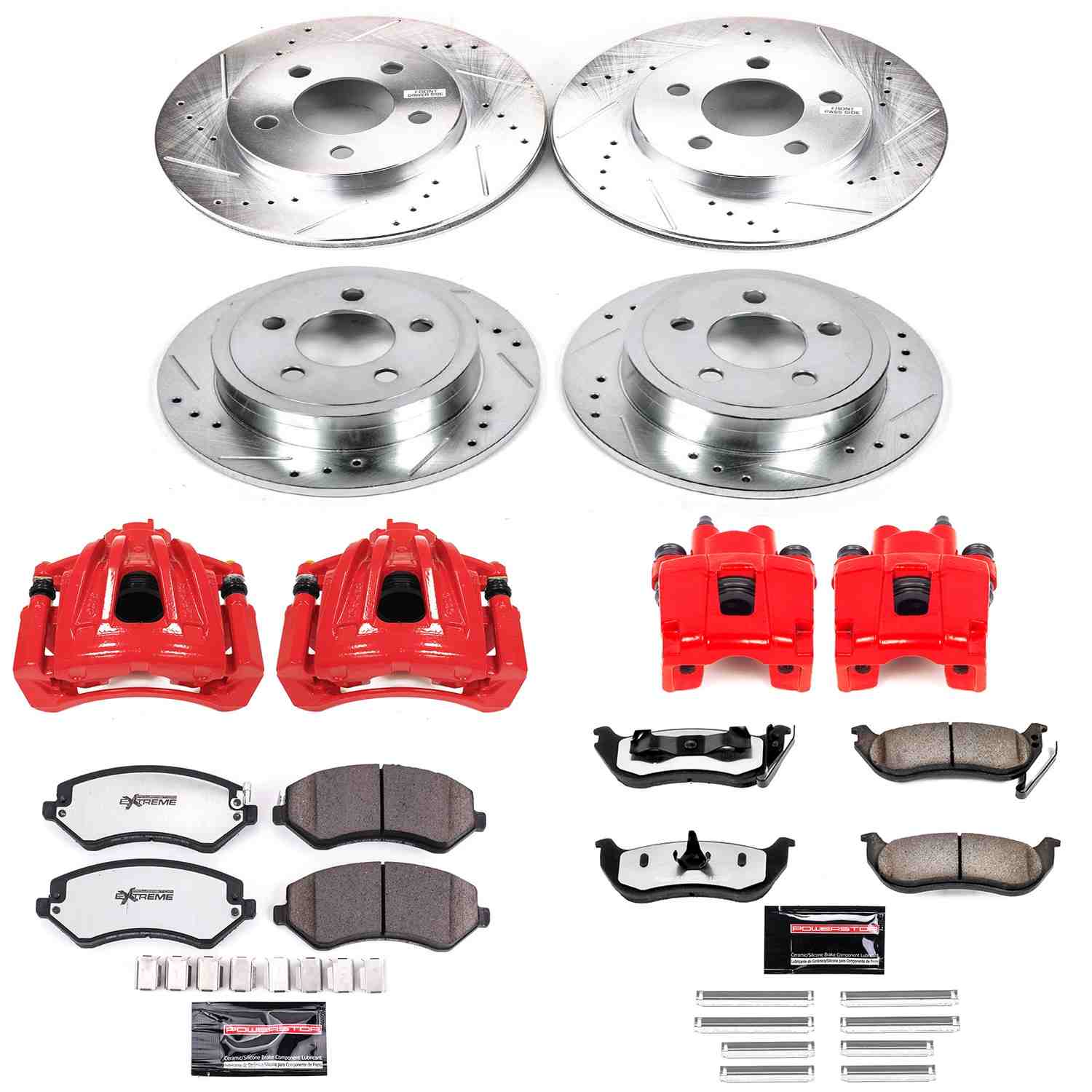 Power Stop 03-07 Jeep Liberty Front & Rear Z36 Truck & Tow Brake Kit w/Calipers