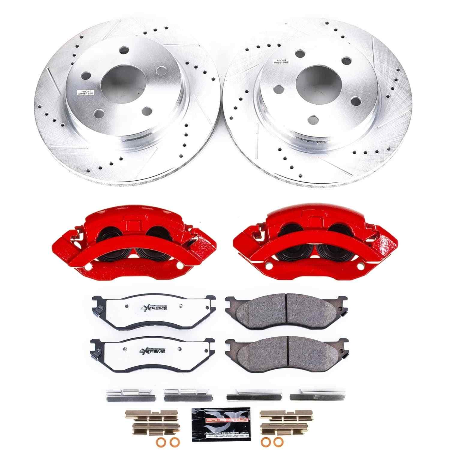 Power Stop 04-06 Dodge Durango Front Z36 Truck & Tow Kit w/Cals