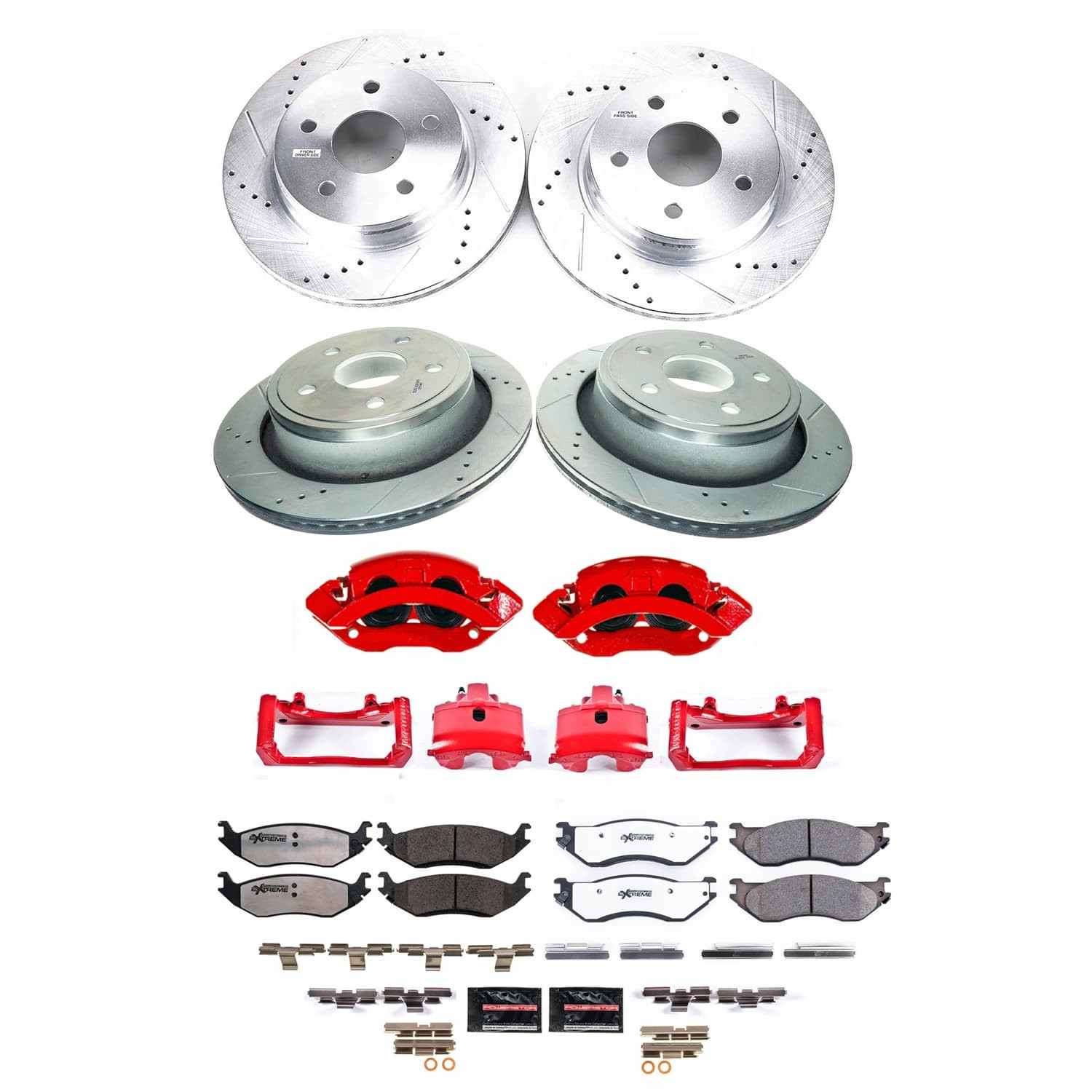 Power Stop 04-06 Dodge Durango Front and Rear Z36 Truck & Tow Kit w/Cals