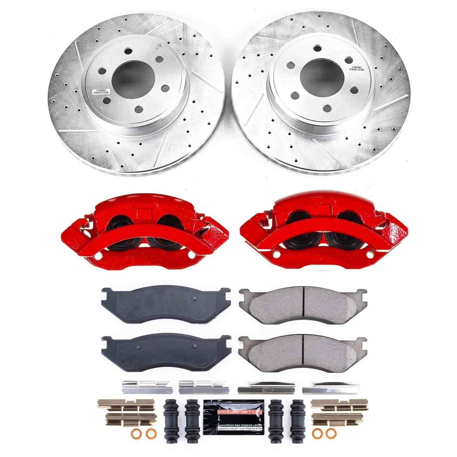 Power Stop 2003 Dodge Durango Front Z23 Evolution Kit w/Cals