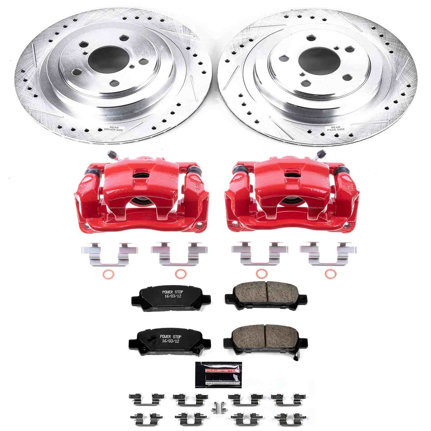 Power Stop 05-09 Subaru Legacy Rear Z23 Evolution Sport Brake Kit w/Calipers