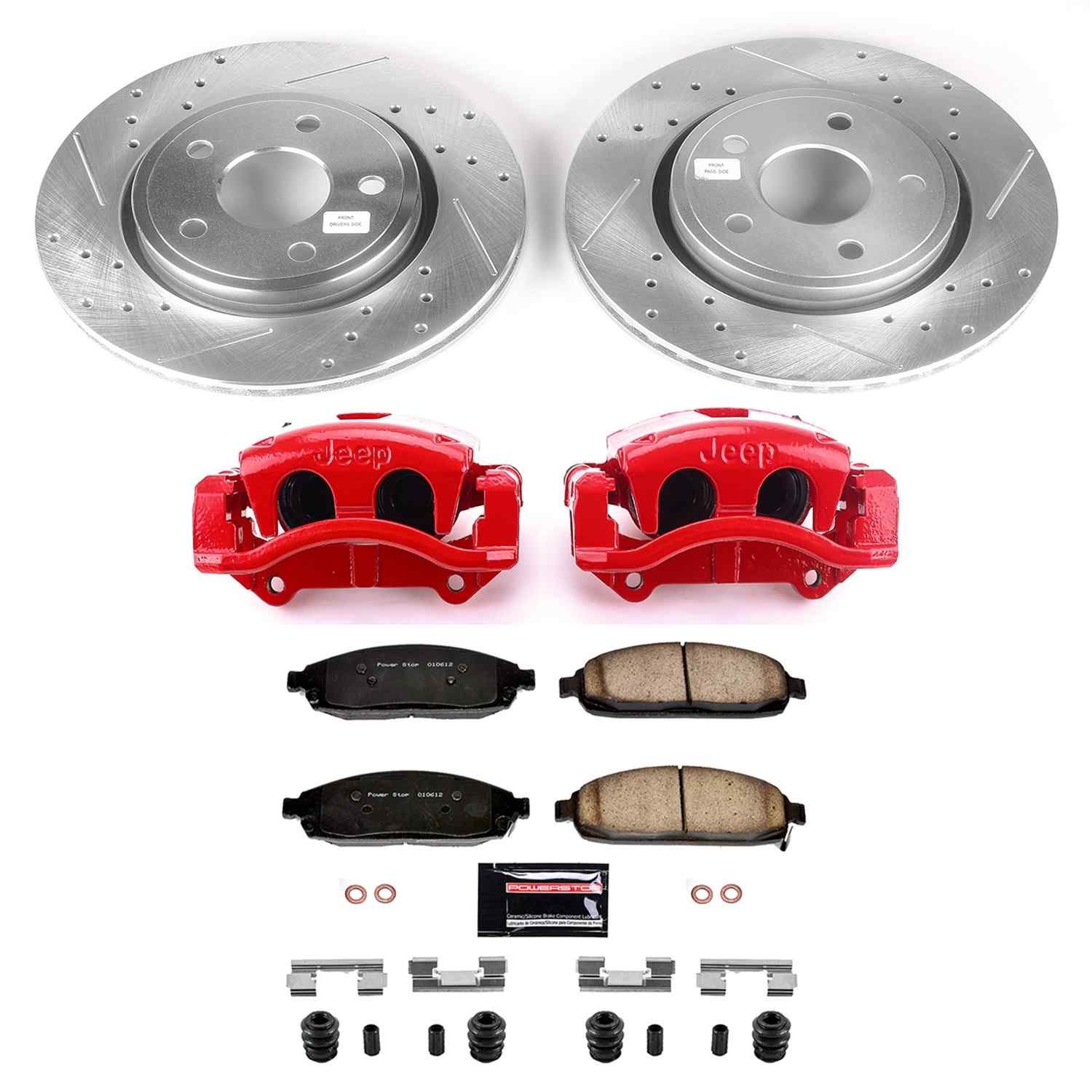 Power Stop 06-10 Jeep Commander Front Z23 Evolution Sport Brake Kit w/Calipers