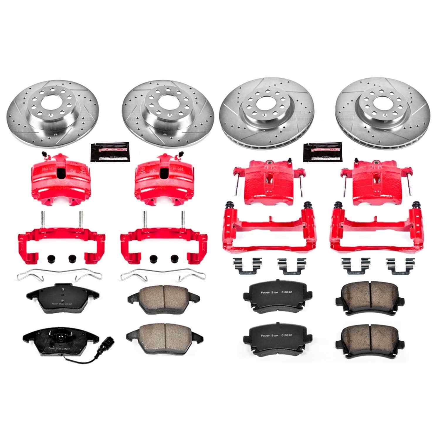 Power Stop 2009 Audi A3 Front & Rear Z23 Evolution Sport Brake Kit w/Calipers
