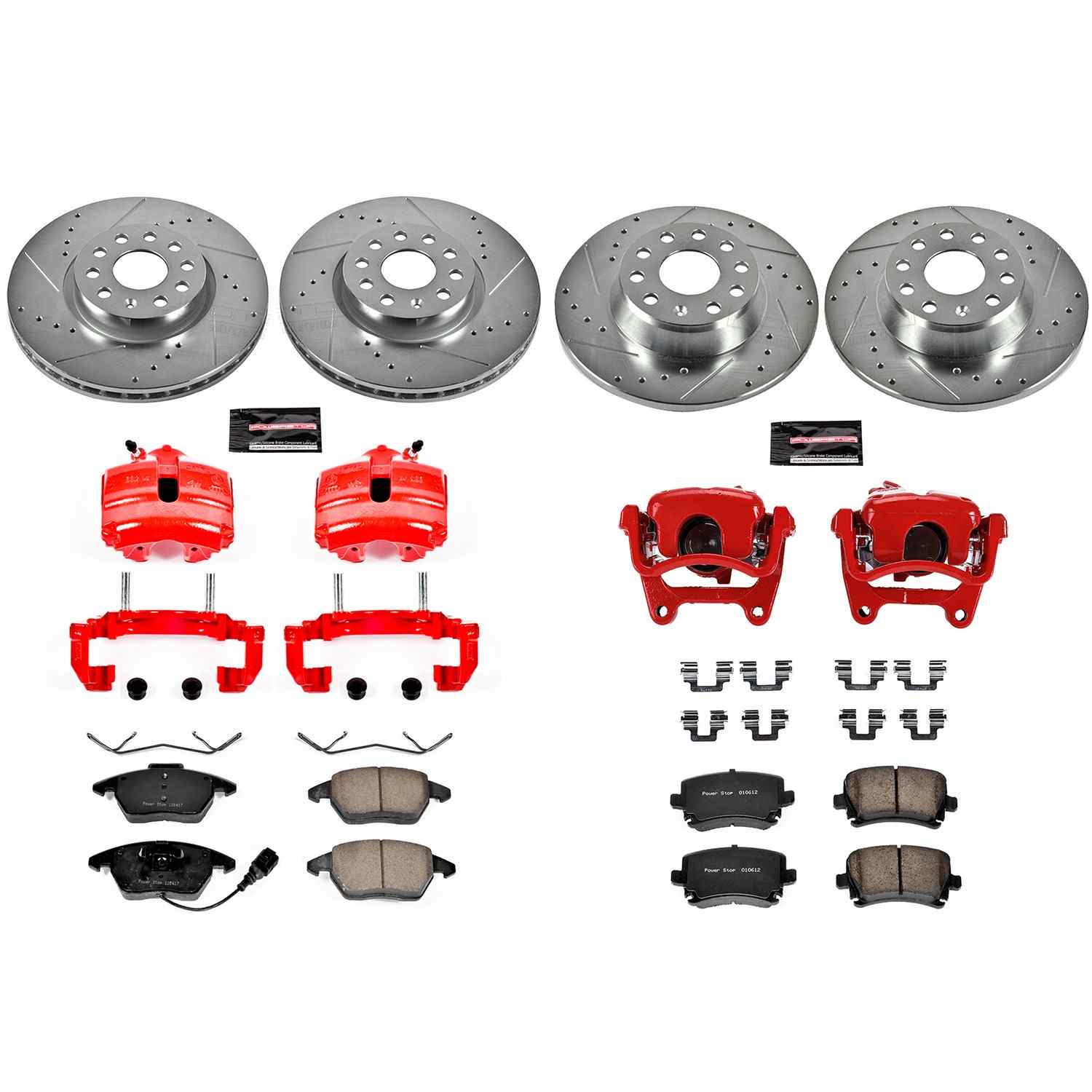 Power Stop 06-08 Audi A3 Front & Rear Z23 Evolution Sport Brake Kit w/Calipers