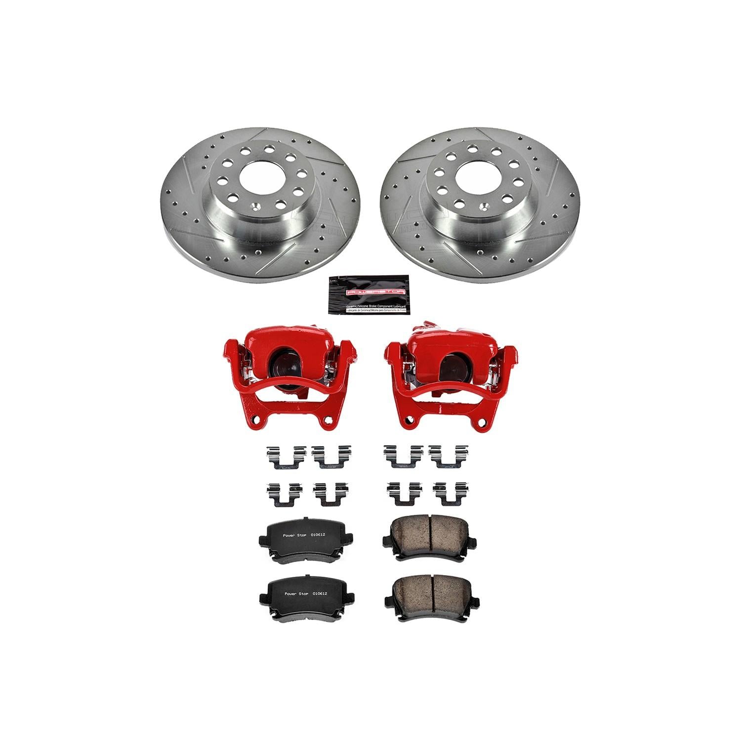 Power Stop 06-08 Audi A3 Rear Z23 Evolution Sport Brake Kit w/Calipers