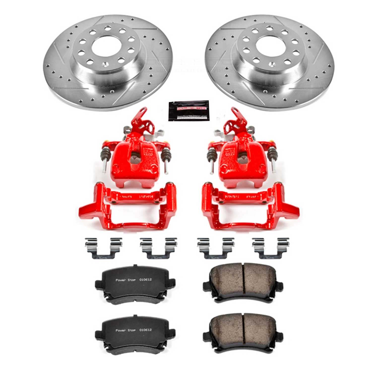 Power Stop 2009 Audi A3 Rear Z23 Evolution Sport Brake Kit w/Calipers