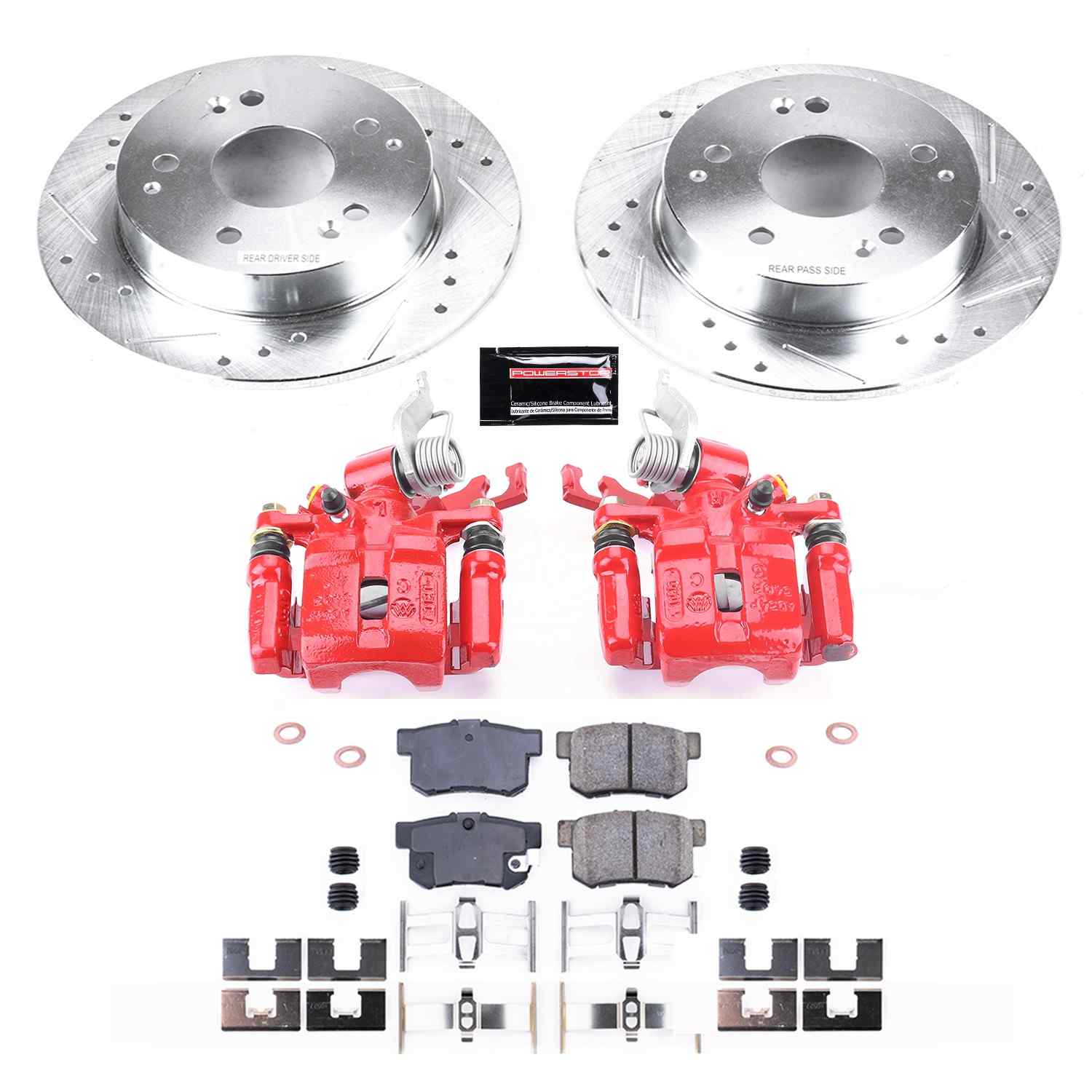 Power Stop 98-02 Honda Accord Rear Z23 Evolution Sport Brake Kit w/Calipers