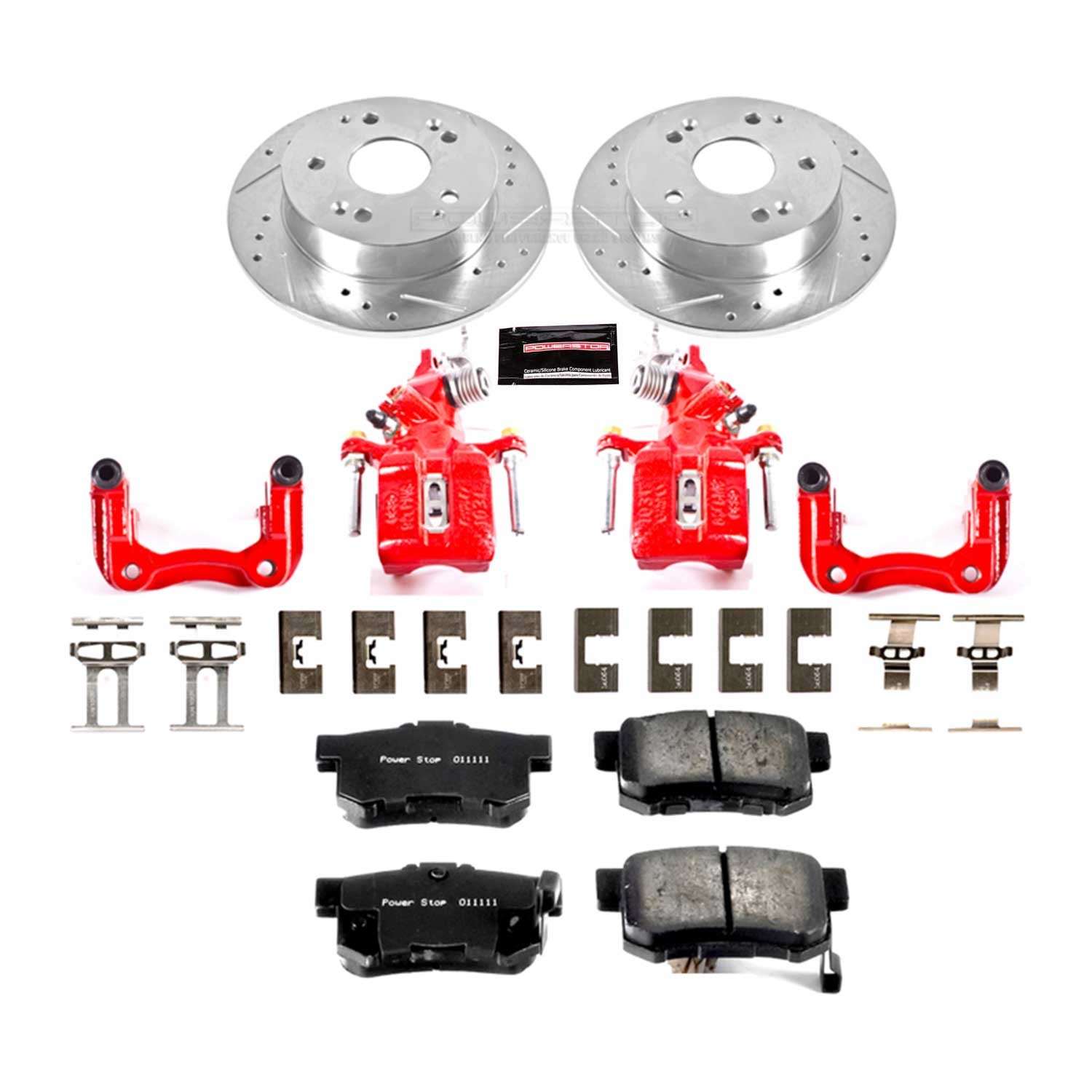 Power Stop 98-02 Honda Accord Rear Z23 Evolution Sport Brake Kit w/Calipers