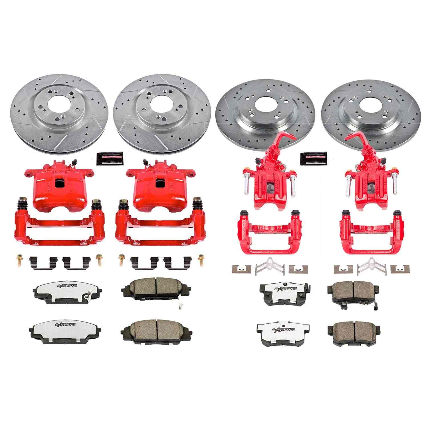 Power Stop 00-09 Honda S2000 Front & Rear Z26 Street Warrior Brake Kit w/Calipers