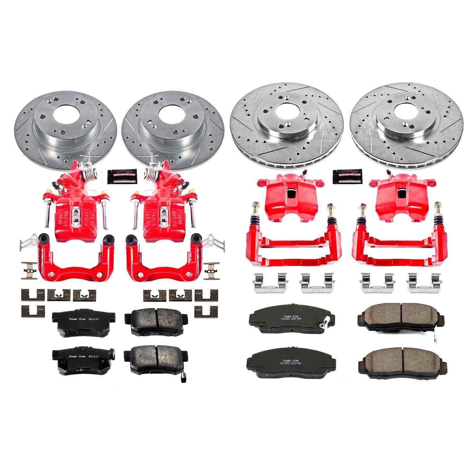 Power Stop 04-08 Acura TSX Front & Rear Z23 Evolution Sport Brake Kit w/Calipers