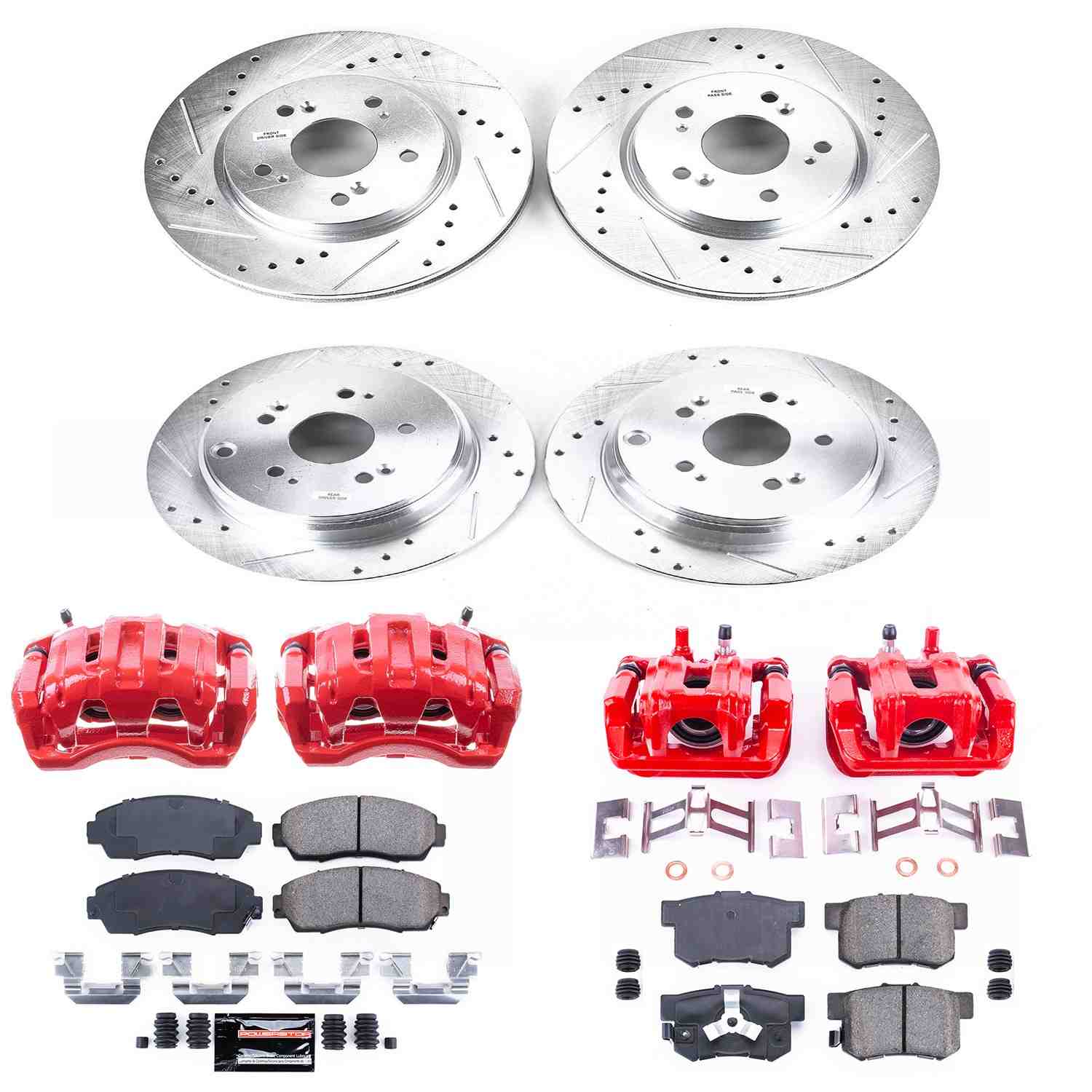 Power Stop 07-11 Honda CR-V Front & Rear Z23 Evolution Sport Brake Kit w/Calipers