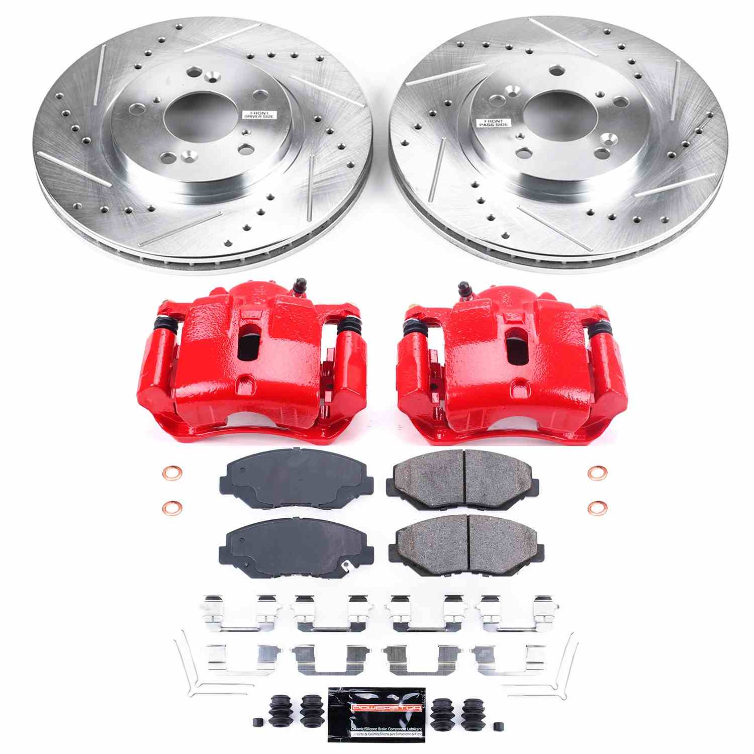 Power Stop 03-08 Honda Pilot Front Z23 Evolution Sport Brake Kit w/Calipers