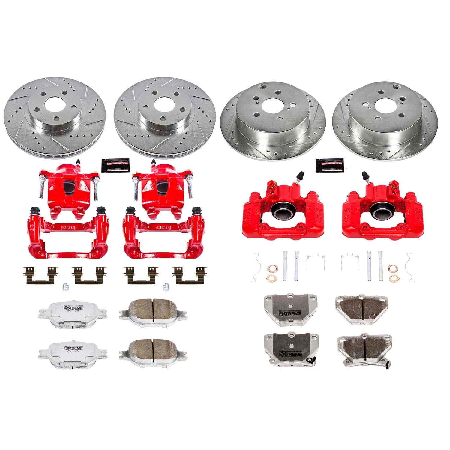 Power Stop 03-05 Toyota Celica Front & Rear Z26 Street Warrior Brake Kit w/Calipers