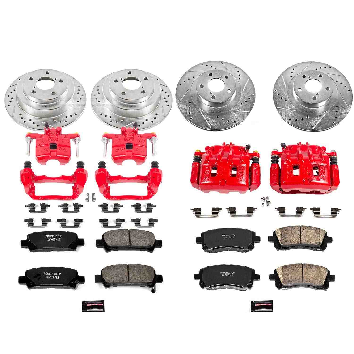 Power Stop 02-03 Subaru Impreza Front & Rear Z23 Evolution Sport Brake Kit w/Calipers
