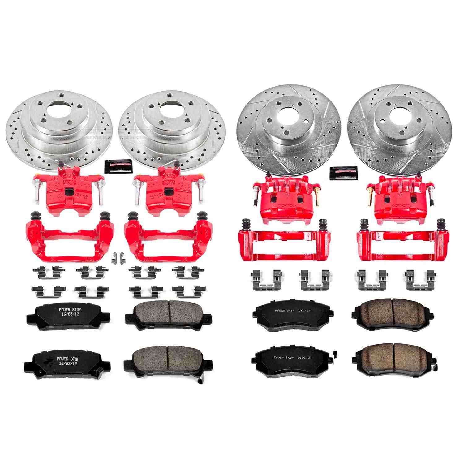 Power Stop 2003 Subaru Forester Front & Rear Z23 Evolution Sport Brake Kit w/Calipers