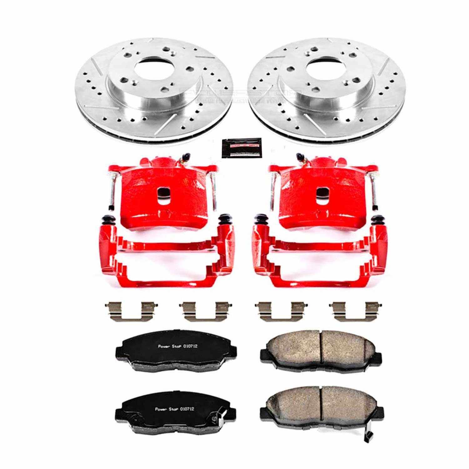 Power Stop 06-11 Honda Civic Front Z23 Evolution Sport Brake Kit w/Calipers