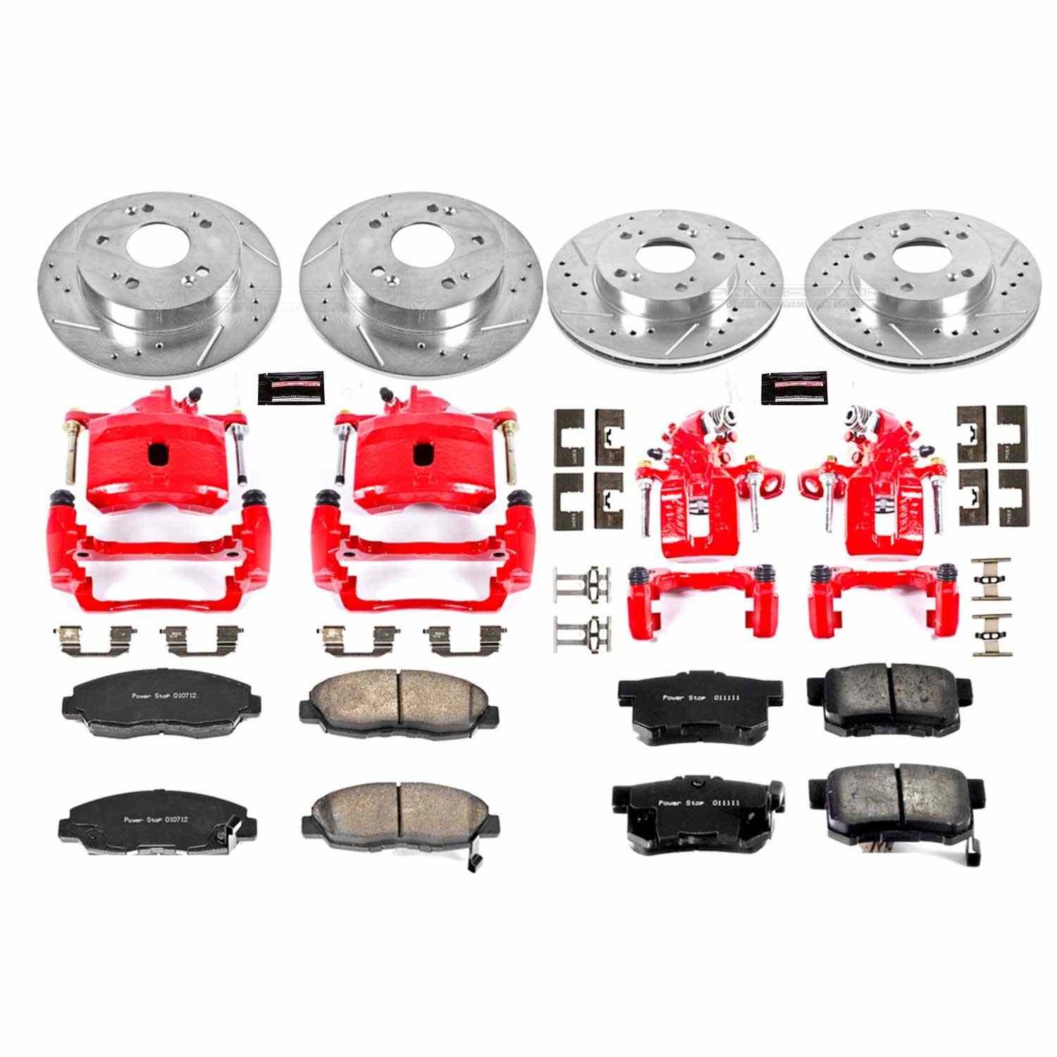 Power Stop 06-11 Honda Civic Front & Rear Z23 Evolution Sport Brake Kit w/Calipers