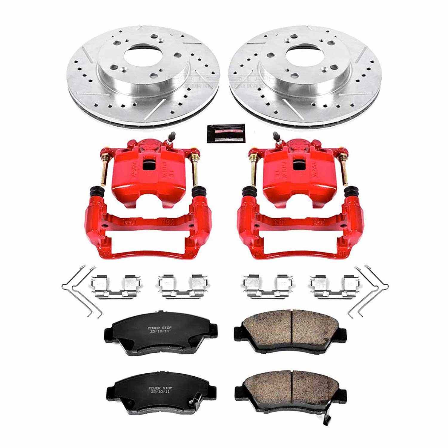 Power Stop 06-11 Honda Civic Front Z23 Evolution Sport Brake Kit w/Calipers