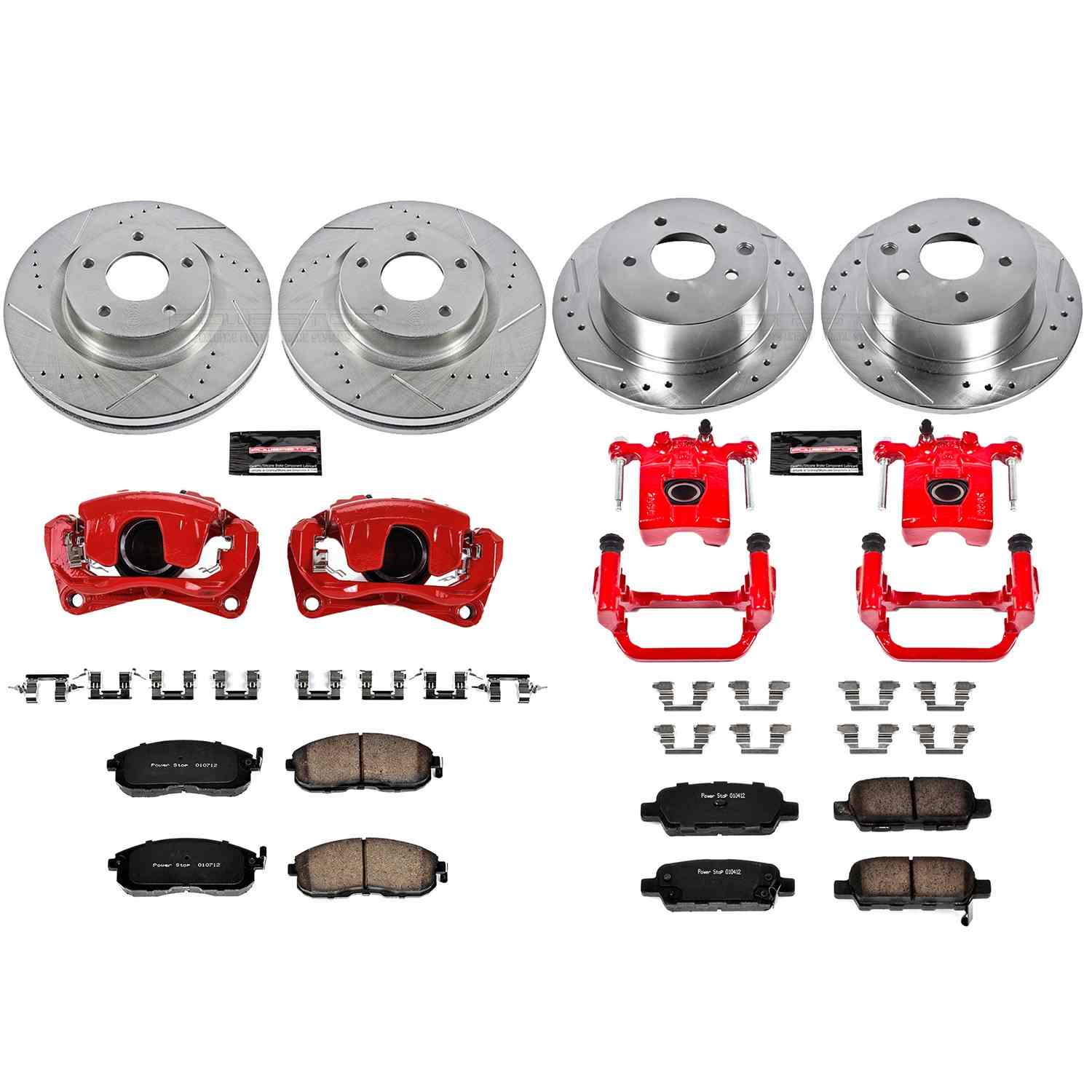 Power Stop 2010 Nissan Altima Front & Rear Z23 Evolution Sport Brake Kit w/Calipers