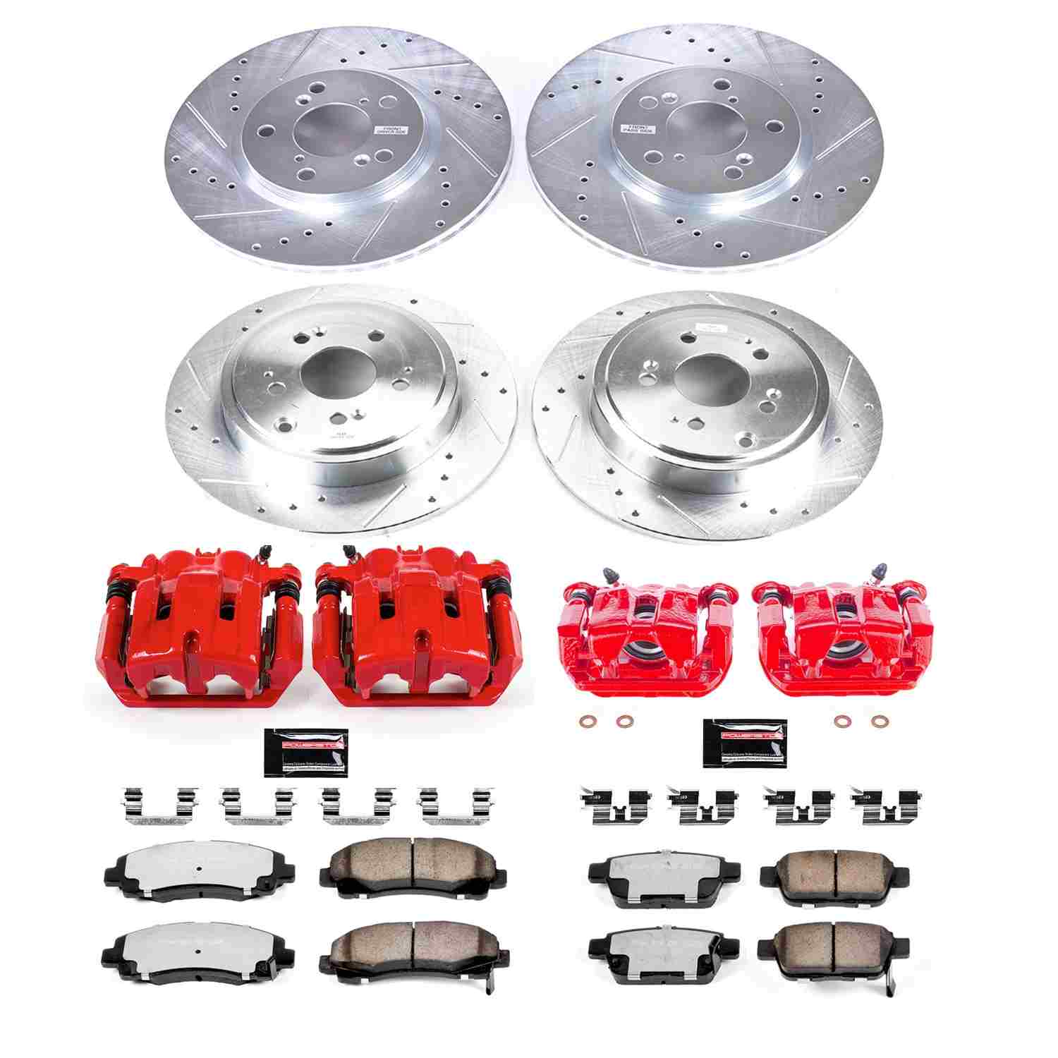 Power Stop 06-11 Honda Ridgeline Front and Rear Z36 Truck & Tow Kit w/Cals