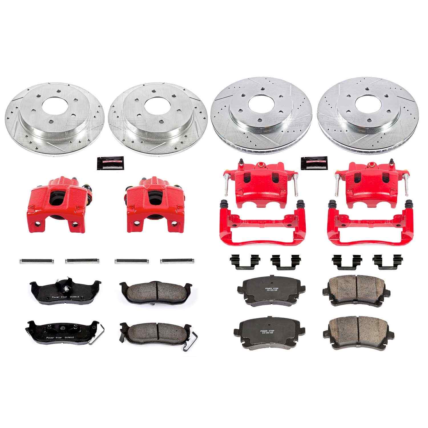 Power Stop 2005 Nissan Armada Front & Rear Z23 Evolution Sport Brake Kit w/Calipers