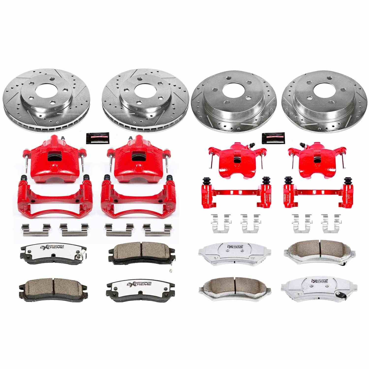 Power Stop 04-05 Buick Century Front & Rear Z26 Street Warrior Brake Kit w/Calipers